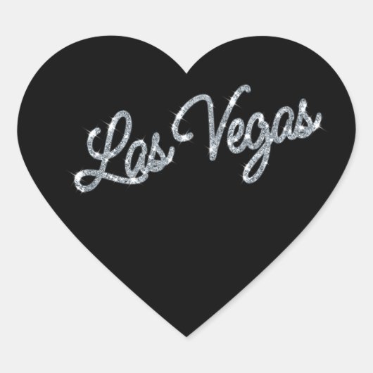 Silver Las Vegas Sparkles Sticker (Voorkant)