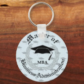 Silver Laurel Wreath MBA Afstuderen Sleutelhanger (Voorkant)