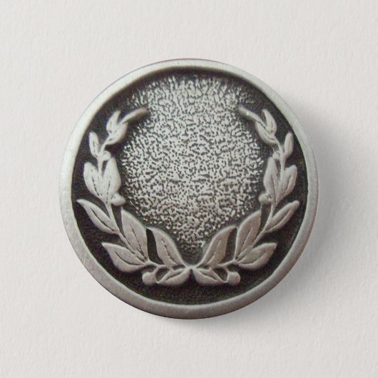 Silver Laurel Wreath Ronde Button 5,7 Cm (Voorkant)