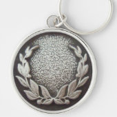 Silver Laurel Wreath Sleutelhanger (Voorkant)