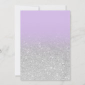 Silver lavender glitter ombre paars Sweet 16 Kaart (Achterkant)
