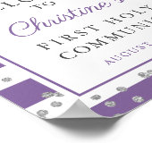 Silver Lavender Paars First Community Welcome Poster (Hoek)