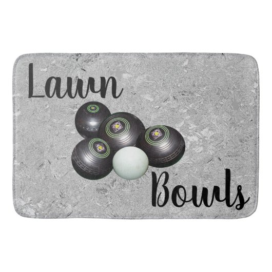 Silver Lawn Bowls en Jack, Memory Schuimbad Badmat (Voorkant)