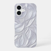 Silver Leaf Elegant Pattern iPhone 16 Hoesje (Achterkant)