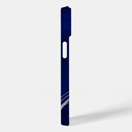 Silver Leaf Swirl Royal Blue Monogram Case-Mate iPhone Case (Achterkant / Rechts)