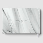 Silver Leaf Wedding Sage Green ID876 Gastenboek (Achterkant)