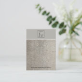 SILVER LEATHER TEXTURE KETTING EARRING DISPLAY VISITEKAARTJE (Staand voorkant)