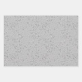 Silver Leaves Black en Grey Inpakpapier Vel (Voorkant 3)