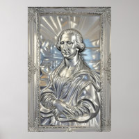 Silver Legacy George Washington in Mona Lisa-stijl