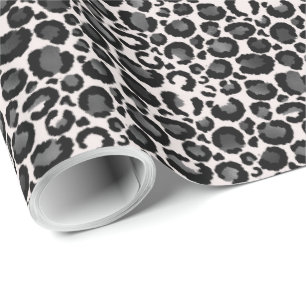Silver Leopard Print Cadeaupapier