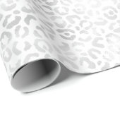 Silver Leopard Print Cadeaupapier (Rol Hoek)