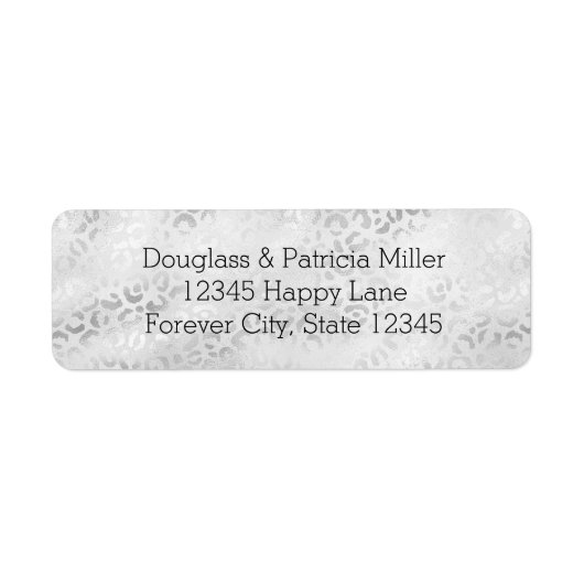 Silver Leopard Print Etiket (Voorkant)