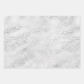 Silver Leopard Print Inpakpapier Vel (Voorkant)