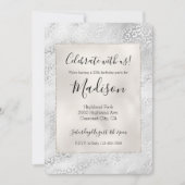 Silver Leopard Print op maat gemaakt Kaart (Voorkant)