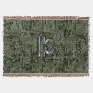 Silver Libra Zodiac Green Digital Camo Deken