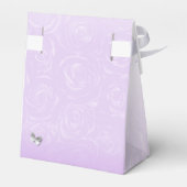 Silver Light Paars Roos Party - Dank u Sjabloon Bedankdoosjes (Achterkant)