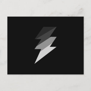 Silver Lightning Thunder Bolt Briefkaart