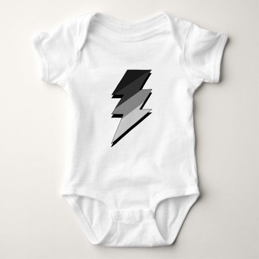 Silver Lightning Thunder Bolt Romper (Voorkant)