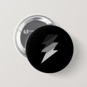 Silver Lightning Thunder Bolt Ronde Button 5,7 Cm (Voorkant /achterkant)