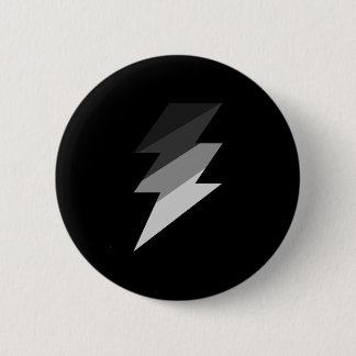 Silver Lightning Thunder Bolt Ronde Button 5,7 Cm