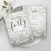 Silver Lights 40th Birthday Menu Programme