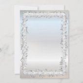 Silver Lijst Eiffeltower Silver Quinceanera Kaart (Achterkant)