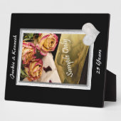 Silver Lijst Wedding Jubileum Sjabloon Fotoplaat (Zijkant)