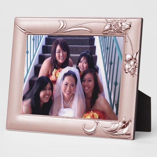 Silver Lila Bridesmaid voegt foto Plaque toe Fotoplaat (Zijkant)