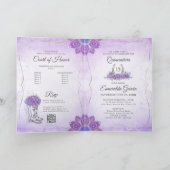 Silver Lila Lavender Charro Quinceanera Folded (Binnen)