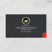 Silver Lining Gray Cement Brick Builder Visitekaartje (Achterkant)