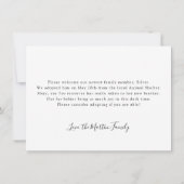 Silver Lining Photo Pet Adoption Aankondiging (Achterkant)