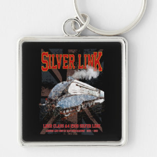 Silver Link LNER Klasse A4 2509 Locomotief UK vlag Sleutelhanger