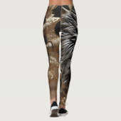 Silver Lions Head Design Leggings (Achterkant)