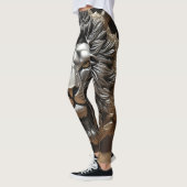 Silver Lions Head Design Leggings (Links)