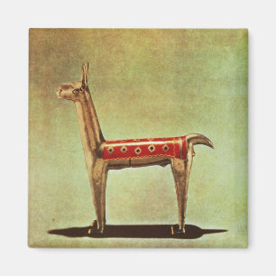 Silver Llama Figurine uit Peru na 1438 Magneet