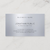Silver look Elegant Moderne Monogram Professional Visitekaartje (Achterkant)