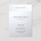Silver look Modern Elegant Professional Sjabloon Visitekaartje (Achterkant)