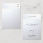 Silver look Modern Elegant Professional Sjabloon Visitekaartje (Voorkant / Achterkant)