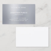 Silver look Sjabloon Moderne, elegante professiona Visitekaartje (Voorkant / Achterkant)