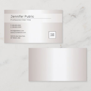 Silver lookModern elegant glamour met Logo Visitekaartje