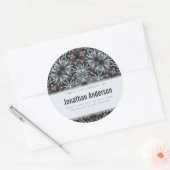 Silver Magic Fractal Bookplate Sticker (Envelop)