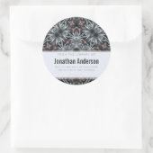Silver Magic Fractal Bookplate Sticker (Tas)