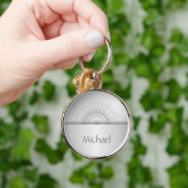 Silver Mandala Monogram Sleutelhanger (Hand)