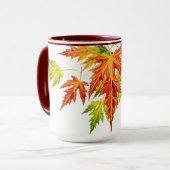 Silver Maple op een Combo Mok (15 oz) (Voorkant links)