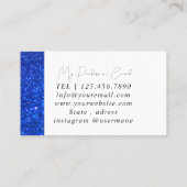 Silver Marble Blue Diamond Coach Visitekaartje (Achterkant)