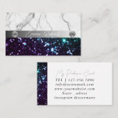 Silver Marble Blue Diamond Coach Visitekaartje (Voorkant / Achterkant)