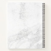 Silver Marble Glitter/Hallo Beauful  Notitieboek (Achterkant)