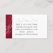 Silver Marble Pink Diamond Coach Visitekaartje (Achterkant)