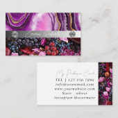 Silver Marble Pink Diamond Coach Visitekaartje (Voorkant / Achterkant)