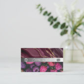 Silver Marble Pink Diamond Coach Visitekaartje (Staand voorkant)